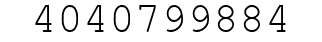 Number 4040799884.