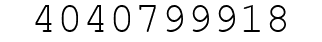 Number 4040799918.