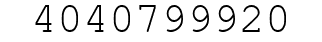 Number 4040799920.