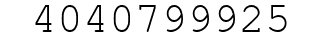 Number 4040799925.