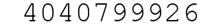 Number 4040799926.