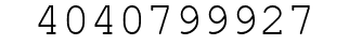 Number 4040799927.