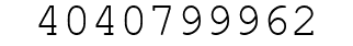 Number 4040799962.