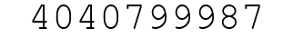 Number 4040799987.