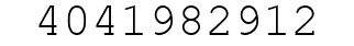 Number 4041982912.