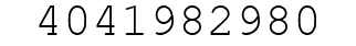 Number 4041982980.