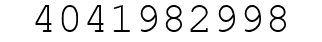 Number 4041982998.