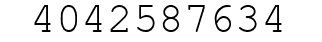 Number 4042587634.