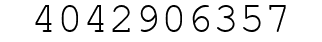 Number 4042906357.
