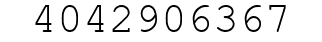 Number 4042906367.