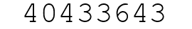Number 40433643.