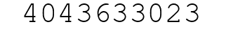 Number 4043633023.