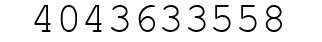 Number 4043633558.