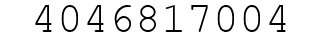 Number 4046817004.
