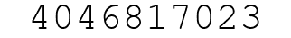 Number 4046817023.