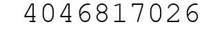 Number 4046817026.