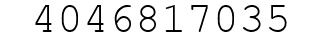 Number 4046817035.