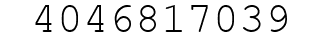 Number 4046817039.