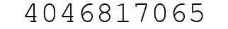 Number 4046817065.
