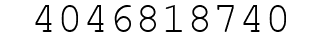 Number 4046818740.