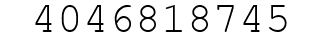 Number 4046818745.