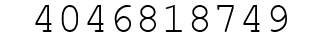 Number 4046818749.