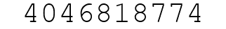 Number 4046818774.