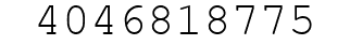 Number 4046818775.