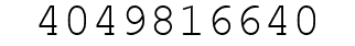 Number 4049816640.