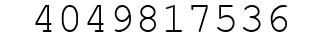 Number 4049817536.
