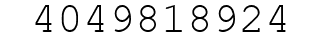 Number 4049818924.