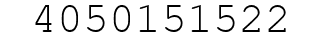 Number 4050151522.
