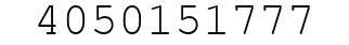 Number 4050151777.
