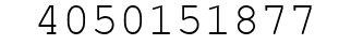 Number 4050151877.