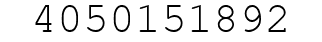 Number 4050151892.