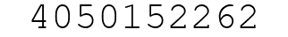 Number 4050152262.