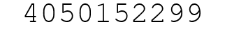 Number 4050152299.