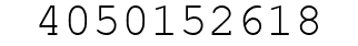 Number 4050152618.