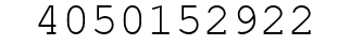 Number 4050152922.