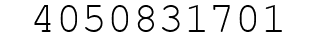 Number 4050831701.