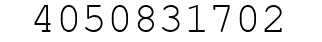 Number 4050831702.