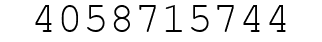 Number 4058715744.