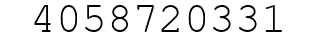 Number 4058720331.