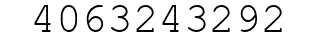 Number 4063243292.