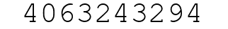 Number 4063243294.