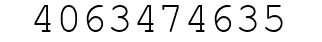 Number 4063474635.
