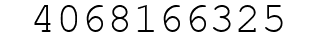 Number 4068166325.