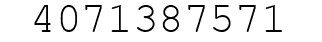 Number 4071387571.