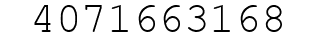 Number 4071663168.