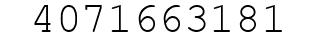 Number 4071663181.